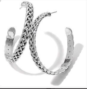 Brighton Interlok Braid Large Hoop Earrings JA7050