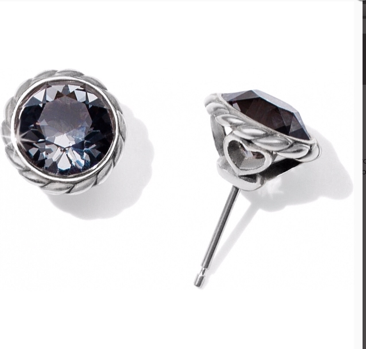 Brighton Black Diamond Iris Stud  Earrings JA173D