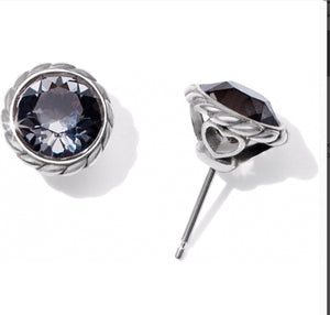 Brighton Black Diamond Iris Stud  Earrings JA173D