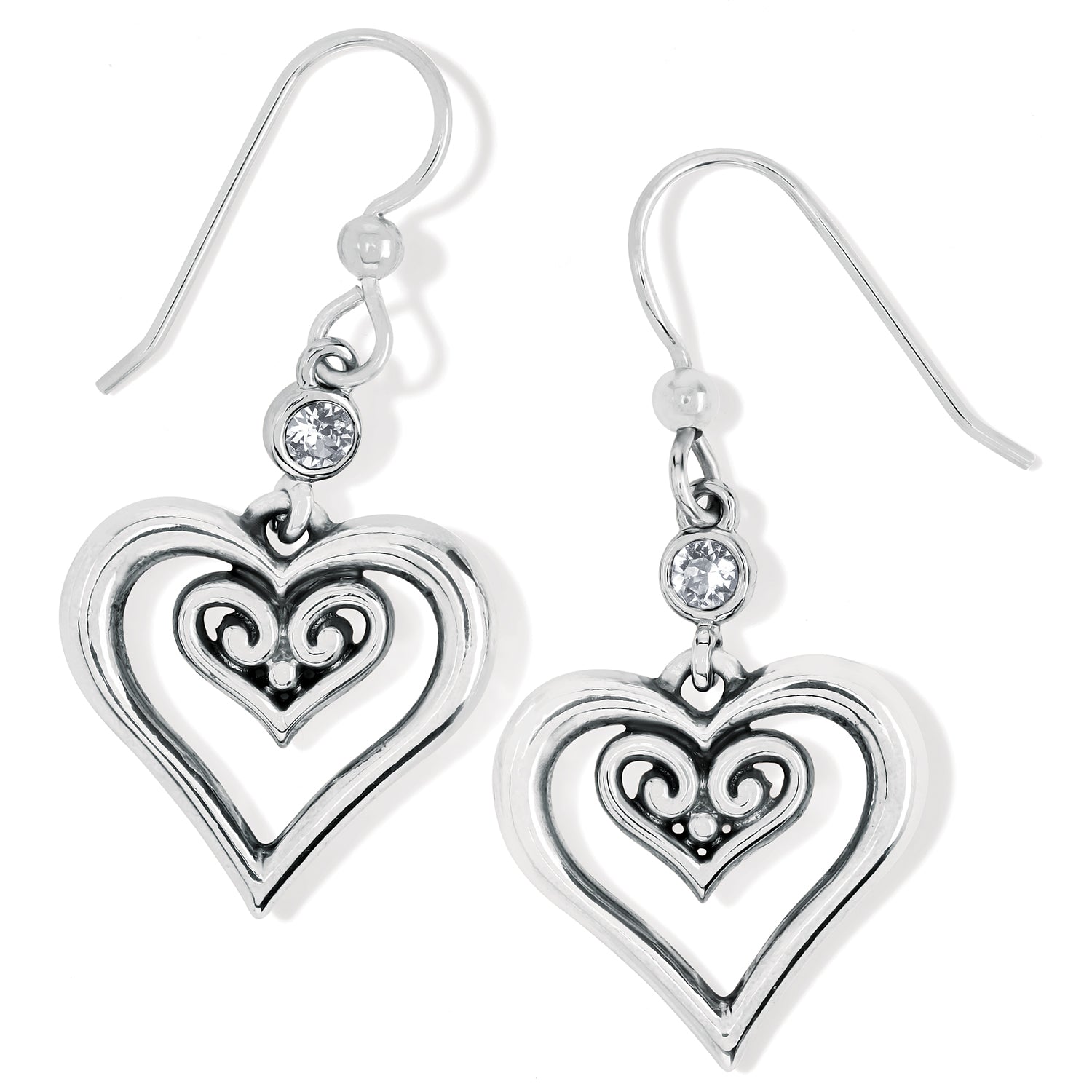 Brighton Alcazar Duet Heart French Wire Earrings JA8021