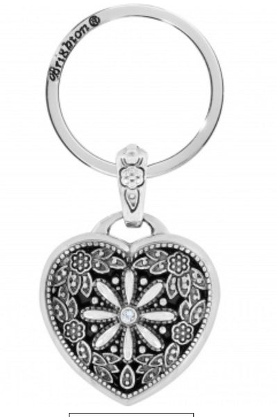 Brighton Foral Heart Locket Key Fob E12192