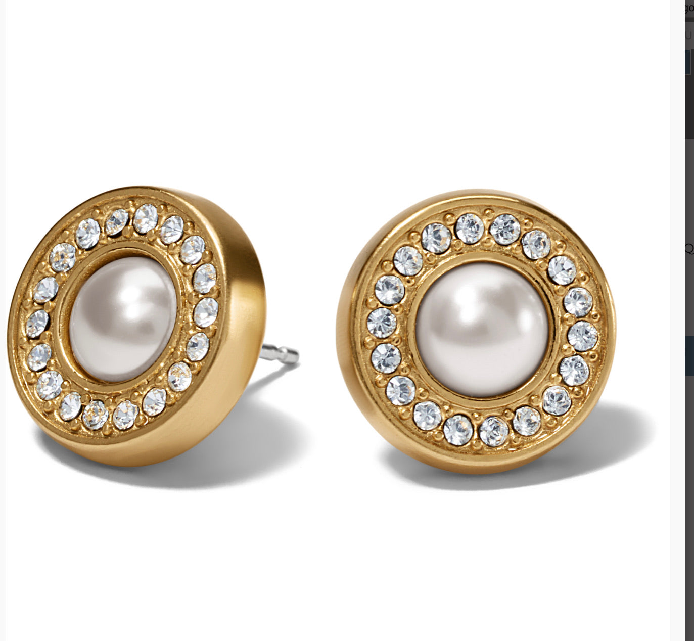 Gold pearl earrings - Styylo Fashion - 3560832
