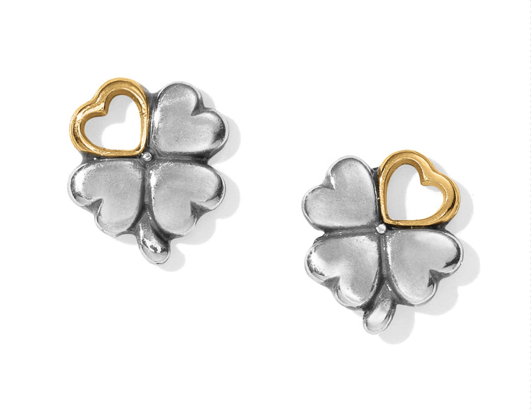 Brighton Clover Heart Mini Post Earrings J22130
