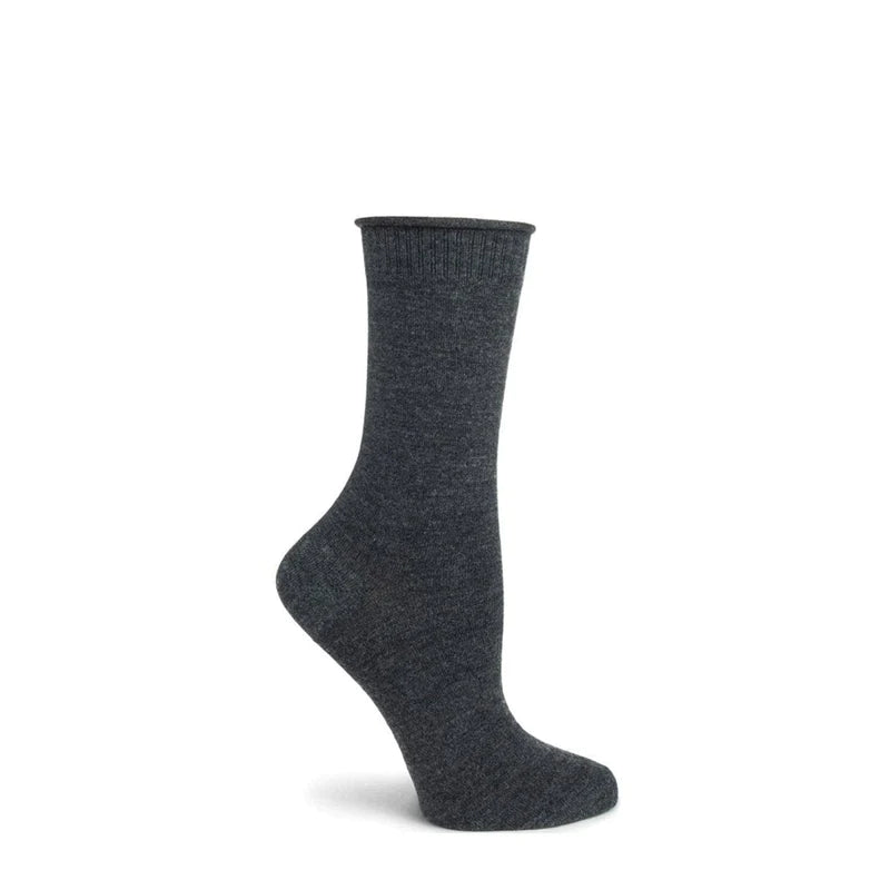 Ozone Wool and Silk Basic Roll Top Sock