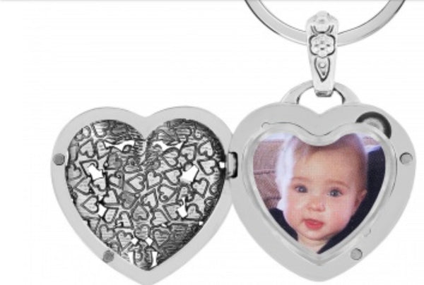 Brighton Foral Heart Locket Key Fob E12192