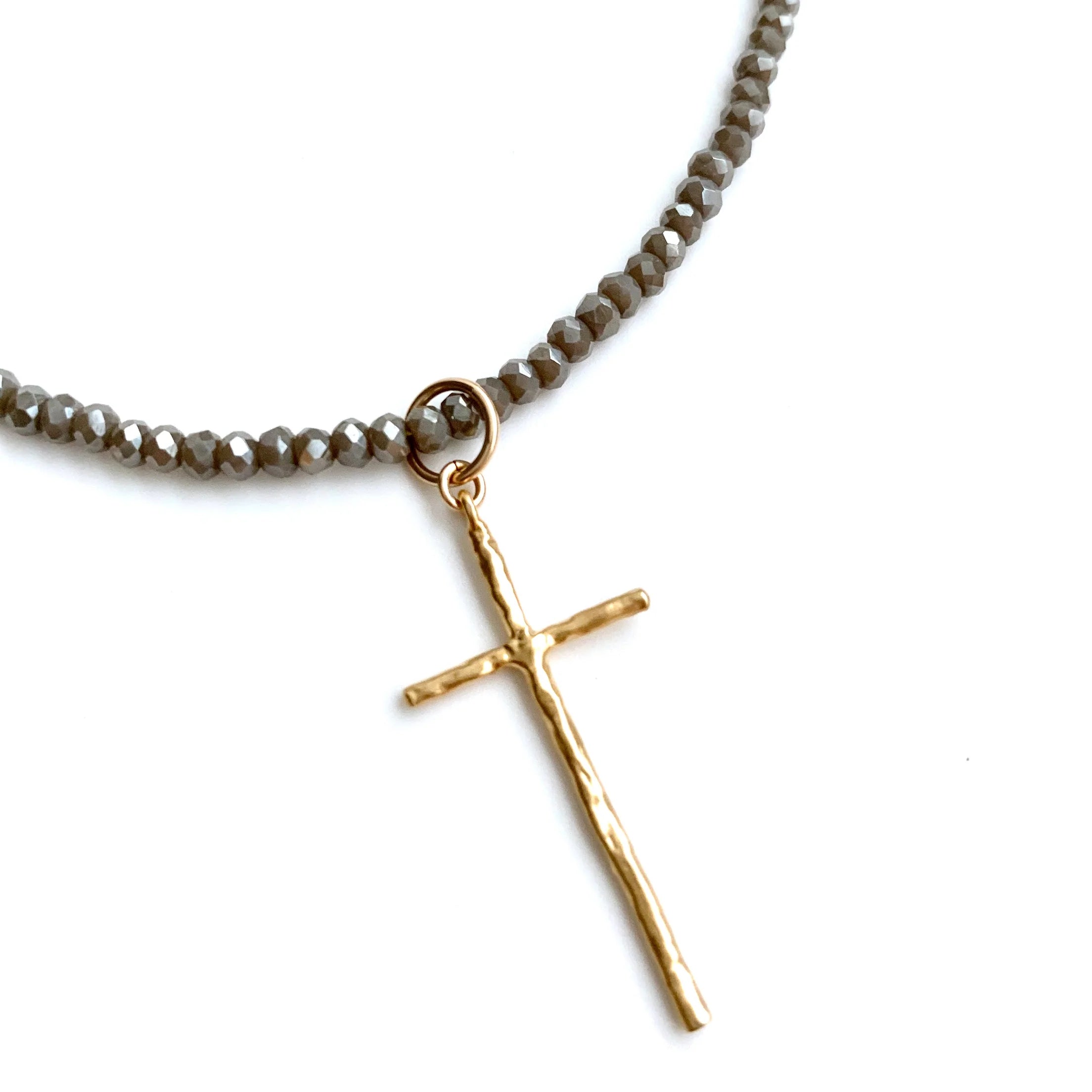 Erin Gray Hammered Cross Necklace