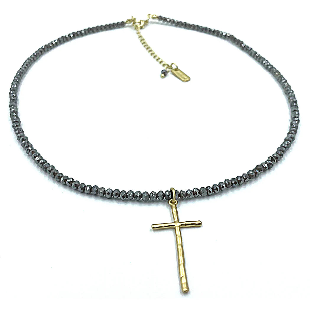 Erin Gray Hammered Cross Necklace