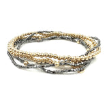 Erin Gray Karma 14K Gold Filled  5 Stack Bracelet