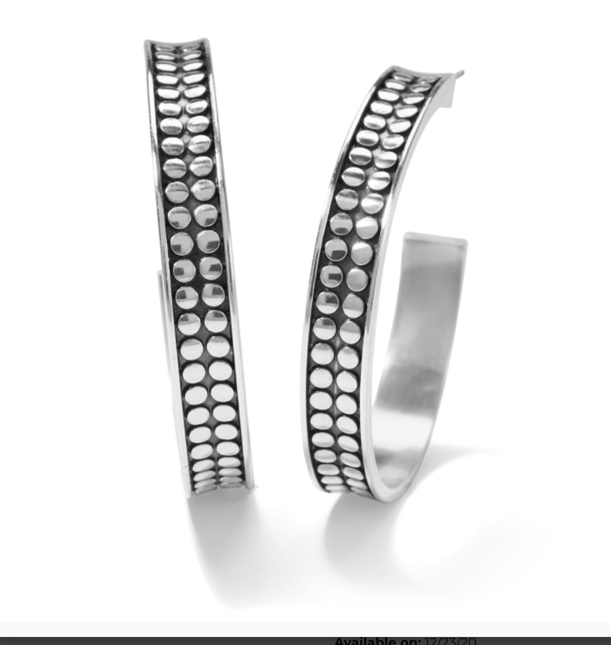 Brighton Pebble Dot Medium Hoop Earrings JA7060