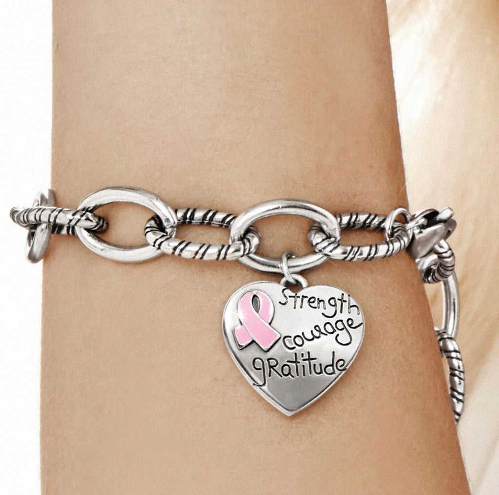 Buy Breast Cancer Beaded Bracelet, Pink Ribbon Cancer Bracelet for Women, cancer Awareness Bracelet Online in India - Etsy